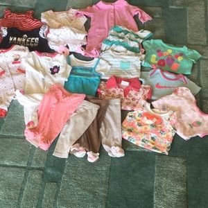 18pc baby girl 3-6 Months, onsies,sleepers, bottom